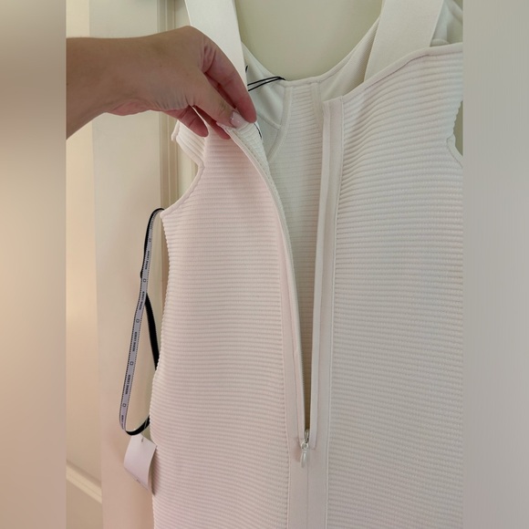 NWT Herve Leger Ottomon Bustier Alabaster Rib Knit Cutout Dress - Picture 6 of 15